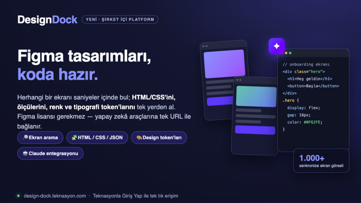 Tanışın: DesignDock — tasarımdan koda köprü